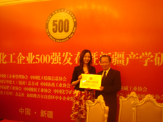 江苏圣奥荣获“2010中国化工企业500强” 