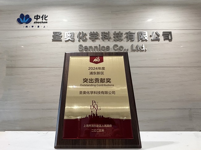 圣奥化学荣获2024年度浦东新区突出贡献奖