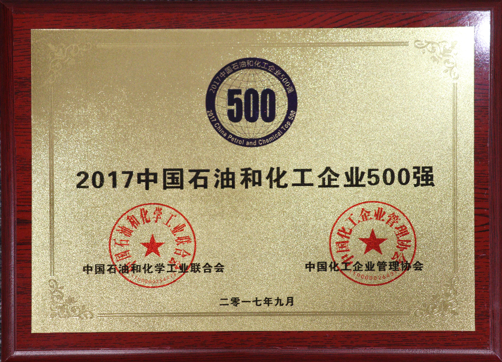 Sennics Hits the List of China's Top 500 Petroleum and Chemical Companies for the 8th Time in a Row 